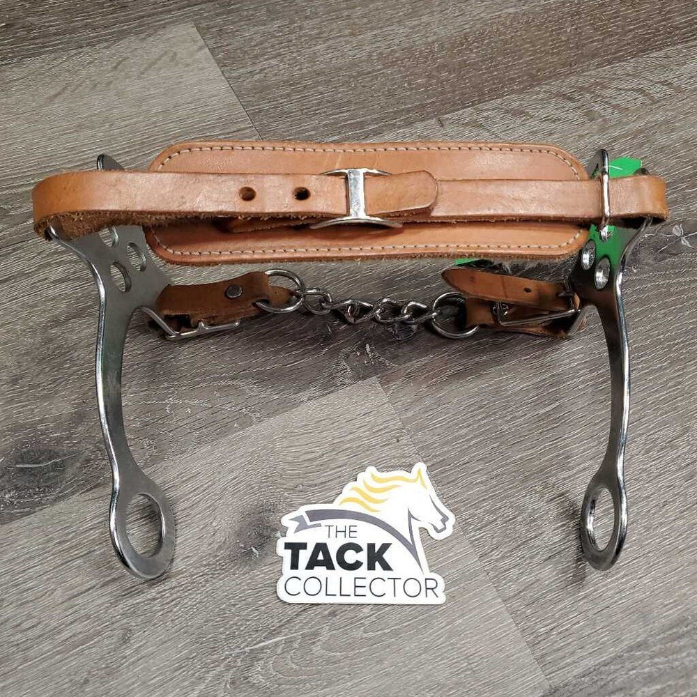 English Hackamore, chain chin strap, fleec *vgc, mnr dirt, rubs, hair & scuffs