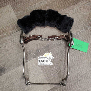 Curved LS uncovered Bike Chain Mechanical Hackamore, chain, fleece nose *xc/like new, v.mnr scuffs