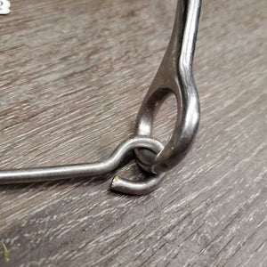 Curved LS uncovered Bike Chain Mechanical Hackamore, chain, fleece nose *xc/like new, v.mnr scuffs