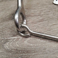 Curved LS uncovered Bike Chain Mechanical Hackamore, chain, fleece nose *xc/like new, v.mnr scuffs