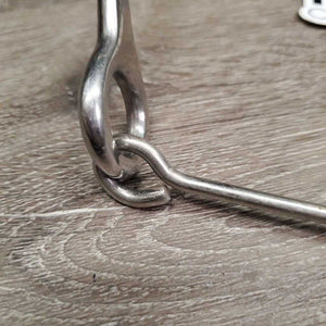 Curved LS uncovered Bike Chain Mechanical Hackamore, chain, fleece nose *xc/like new, v.mnr scuffs