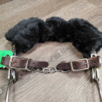 Curved LS uncovered Bike Chain Mechanical Hackamore, chain, fleece nose *xc/like new, v.mnr scuffs
