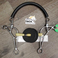 Combo Hackabit French Link Bit, rubebr bit guards *vgc/xc, clean, NO Chin Strap, guards: mnr scuffs
