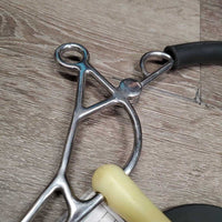 Combo Hackabit French Link Bit, rubebr bit guards *vgc/xc, clean, NO Chin Strap, guards: mnr scuffs