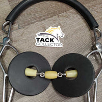 Combo Hackabit French Link Bit, rubebr bit guards *vgc/xc, clean, NO Chin Strap, guards: mnr scuffs