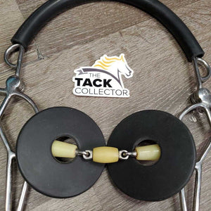 Combo Hackabit French Link Bit, rubebr bit guards *vgc/xc, clean, NO Chin Strap, guards: mnr scuffs