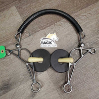 Combo Hackabit French Link Bit, rubebr bit guards *vgc/xc, clean, NO Chin Strap, guards: mnr scuffs