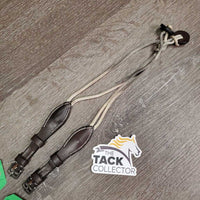 2 Nylon Rope & Leather Gag Cheeks. leather disc end *vgc, mnr dirt, stains