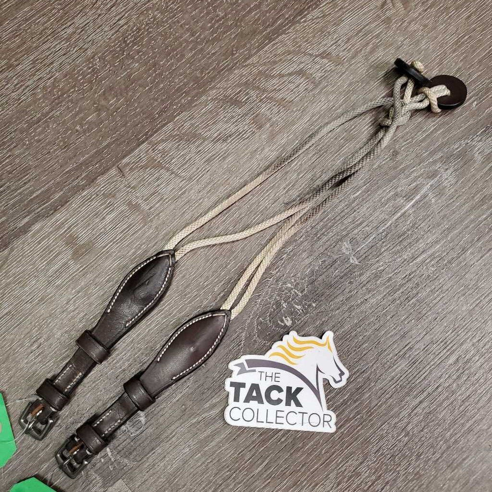 2 Nylon Rope & Leather Gag Cheeks. leather disc end *vgc, mnr dirt, stains