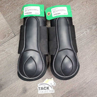 Pr Closed Front Boots, velcro *vgc, clean, mnr sdirt?tains