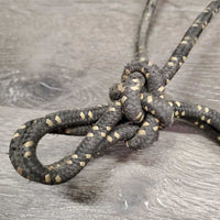 Thick Stiff Nylon Rope Halter *gc/fair, dirty, faded, rubs, scrapes, frays, undone & split ends
