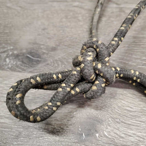 Thick Stiff Nylon Rope Halter *gc/fair, dirty, faded, rubs, scrapes, frays, undone & split ends