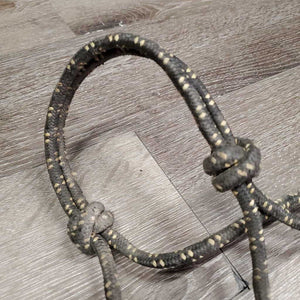 Thick Stiff Nylon Rope Halter *gc/fair, dirty, faded, rubs, scrapes, frays, undone & split ends