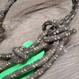 Thick Stiff Nylon Rope Halter *gc/fair, dirty, faded, rubs, scrapes, frays, undone & split ends