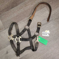 Nylon Breakaway Halter, leather crown *gc, dirt, faded, stained, broken crown
