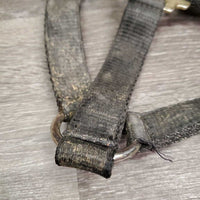 Nylon Breakaway Halter, leather crown *gc, dirt, faded, stained, broken crown
