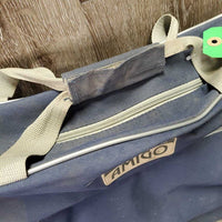 Tote Bag, zipper *fair, v.dirty, faded, older, snags, rubs, pills, holes, bent frame

