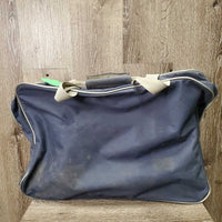 Tote Bag, zipper *fair, v.dirty, faded, older, snags, rubs, pills, holes, bent frame
