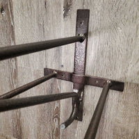 Hamer Finish Wall Mount Metal Saddle Rack *vgc/xc, clean, mnr dusty seams
