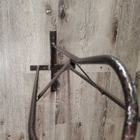 Hamer Finish Wall Mount Metal Saddle Rack *vgc/xc, clean, mnr dusty seams