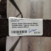Hamer Finish Wall Mount Metal Saddle Rack *vgc/xc, clean, mnr dusty seams

