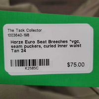 Euro Seat Breeches *vgc, seam puckers, curled inner waist