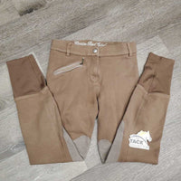 Hvy Cotton Euro Seat Breeches *gc, faded, mnr bleach stains, faded, sm seam holes, rubs, pills
