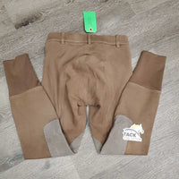 Hvy Cotton Euro Seat Breeches *gc, faded, mnr bleach stains, faded, sm seam holes, rubs, pills