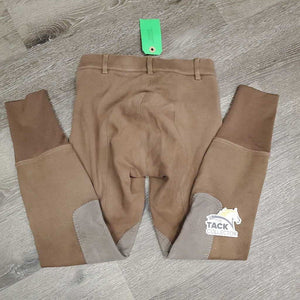 Hvy Cotton Euro Seat Breeches *gc, faded, mnr bleach stains, faded, sm seam holes, rubs, pills