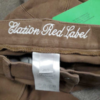 Hvy Cotton Euro Seat Breeches *gc, faded, mnr bleach stains, faded, sm seam holes, rubs, pills