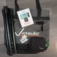 Equestrian Tracking System: Pivo Pod, Storage Bag, Remote, Tripod & Smart Mount, Carry Bag *like new, v.mnr dirt, pulled cord end
