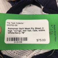 Soft Mesh Fly Sheet, 2 legs *xc/vgc, mnr hair, rubs, stains