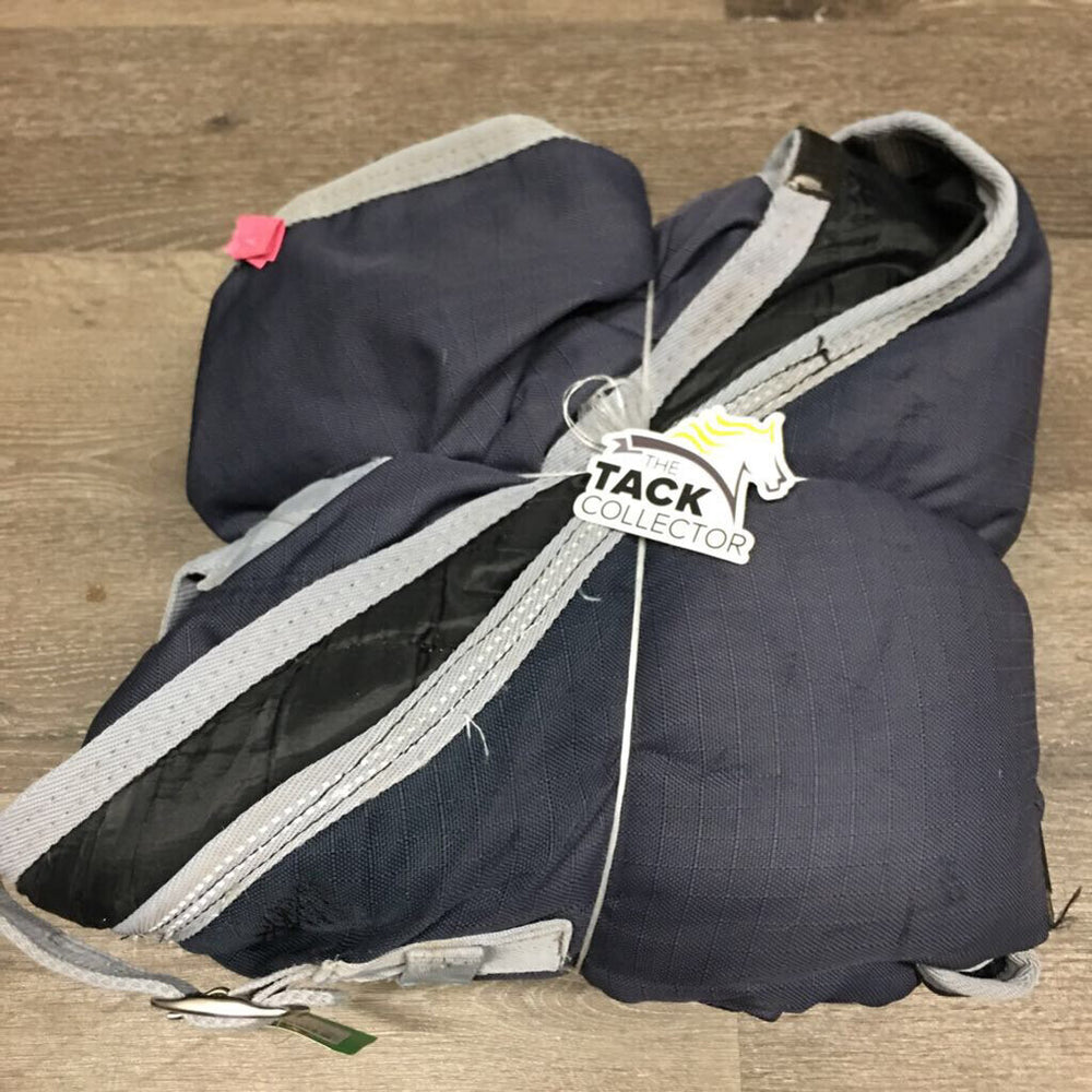 Med Winter Blanket, 2 legs, tail *gc, clean, mnr wpf, repairs, faded, mnr snags, pills, scrapes, undone stitch
