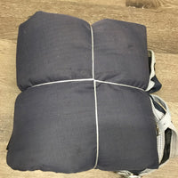 Med Winter Blanket, 2 legs, tail *gc, clean, mnr wpf, repairs, faded, mnr snags, pills, scrapes, undone stitch
