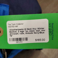 Hi Neck Hvy Winter Blanket, 2 legs *xc, clean, wpf, mnr dirt/stain, rubs, threads
