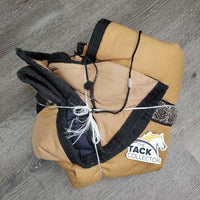 Hvy Winter Neck ONLY, d-rings *gc, clean, v. wpf, rubs, faded, mnr hair, repairs, pills, threads, snags
