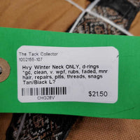 Hvy Winter Neck ONLY, d-rings *gc, clean, v. wpf, rubs, faded, mnr hair, repairs, pills, threads, snags
