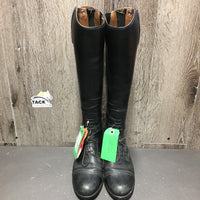 Pr Field Boots, Zips, grey plastic forms *vgc/gc, clean, rubs, faded toes, older, rubs, scrapes, scuffs