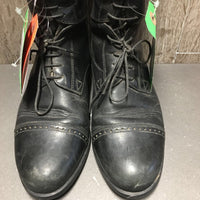 Pr Field Boots, Zips, grey plastic forms *vgc/gc, clean, rubs, faded toes, older, rubs, scrapes, scuffs
