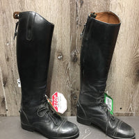 Pr Field Boots, Zips, grey plastic forms *vgc/gc, clean, rubs, faded toes, older, rubs, scrapes, scuffs
