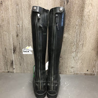 Pr Field Boots, Zips, grey plastic forms *vgc/gc, clean, rubs, faded toes, older, rubs, scrapes, scuffs
