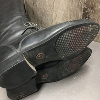 Pr Field Boots, Zips, grey plastic forms *vgc/gc, clean, rubs, faded toes, older, rubs, scrapes, scuffs