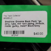 Grooms Back Pack *gc, dirty, rubs, mnr torn piping, threads, inside: gunky, mold?