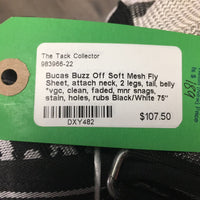 Soft Mesh Fly Sheet, attach neck, 2 legs, tail, belly *vgc, clean, faded, mnr snags, stain, holes, rubs
