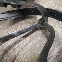Flat Round End Spurs, Thick Stiff Leather Spur Straps *xc/vgc, mnr rubs & scuffs, edge scrapes & threads
