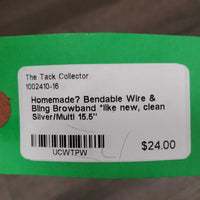 Homemade? Bendable Wire & Bling Browband *like new, clean
