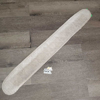 Thin Cotton Quilt Girth Cover *fair, dingy, older, stains, clean, v.pilly, loose stitching
