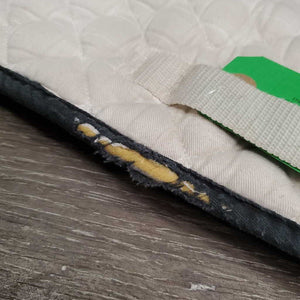 Quilt Dressage Saddle Pad *gc, clean, rubs, holey edges, mnr stains, hair, faded, puckers, pills