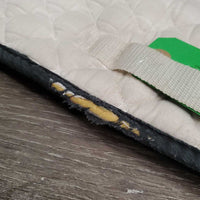 Quilt Dressage Saddle Pad *gc, clean, rubs, holey edges, mnr stains, hair, faded, puckers, pills
