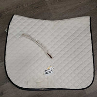 Quilt Dressage Saddle Pad *gc, clean, rubs, holey edges, mnr stains, hair, faded, puckers, pills
